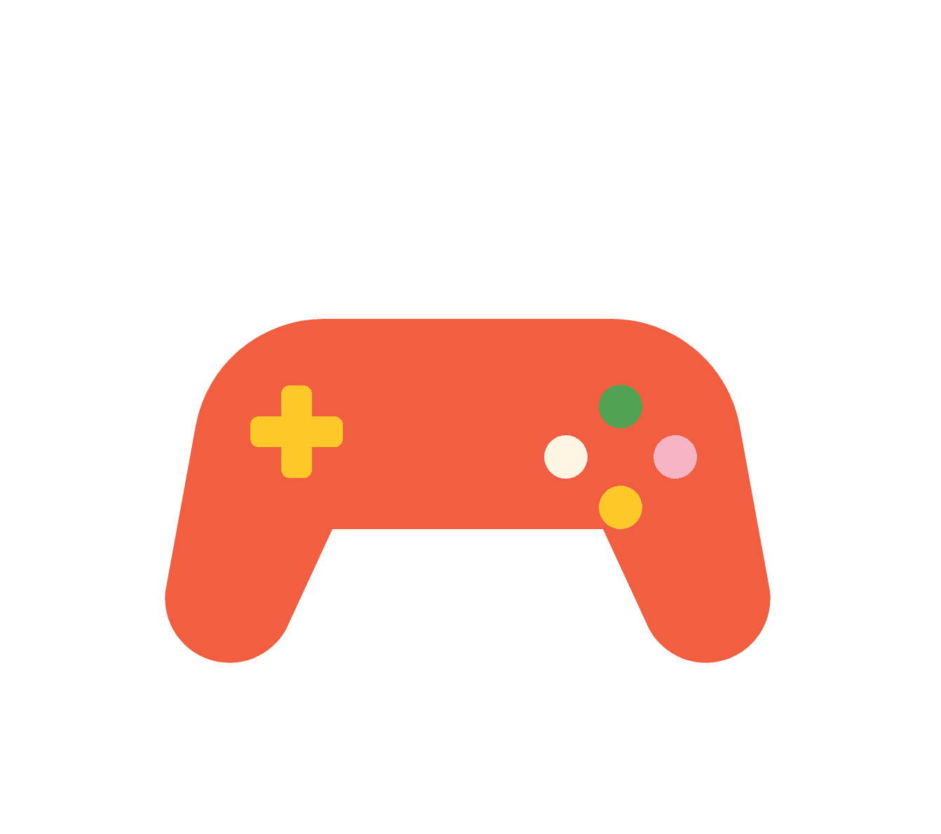 An illustration of a games controller