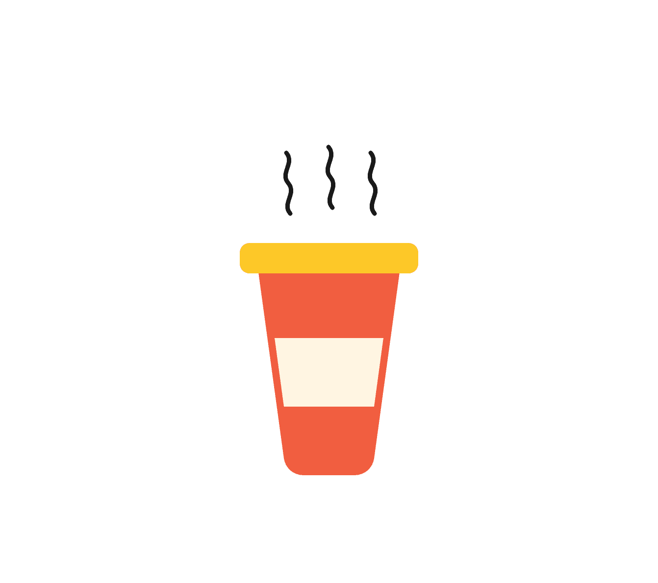 An illustration of a takeaway coffee cup